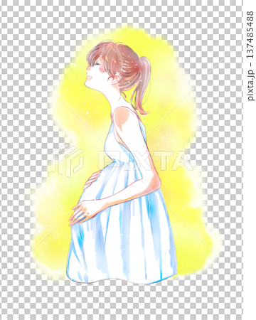 Gentle pregnant woman Gentle pregnant woman 137485488
