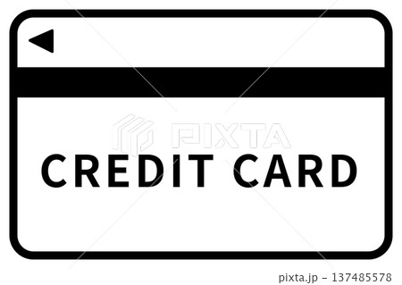 クレジットカードのシンプルなモノクロアイコン クレジットカードのシンプルなモノクロアイコン 137485578