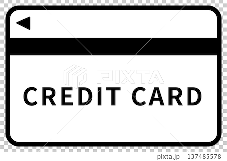クレジットカードのシンプルなモノクロアイコン クレジットカードのシンプルなモノクロアイコン 137485578