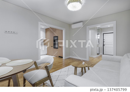 Bright Open Plan Studio Apartment with Living and Dining Areas Bright Open Plan Studio Apartment with Living and Dining Areas 137485799