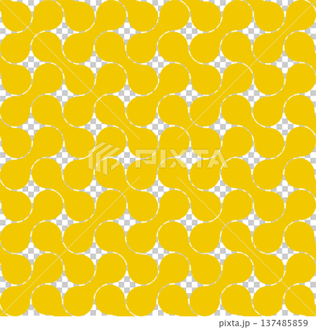 黃色現代葫蘆形圖案布料，相容於Swatch色卡。 137485859