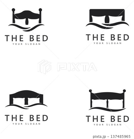 the bed logo and symbol vector 137485965