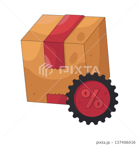 Illustration of delivery box 137486016
