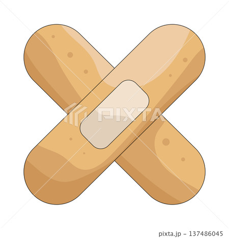 Illustration of bandage  137486045