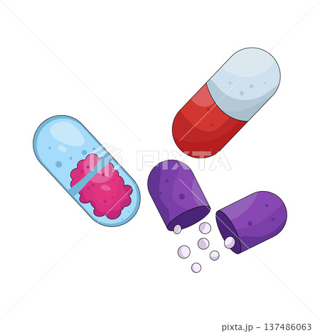 Illustration of capsule Illustration of capsule 137486063