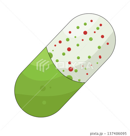 Illustration of capsule Illustration of capsule 137486095