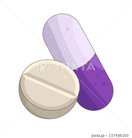 Illustration of Pills and capsules 137486103