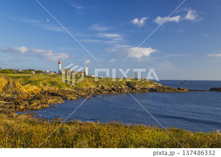 Le Conquet coastline with Phare de Saint Mathieu and abbey ruins Le Conquet coastline with Phare de Saint Mathieu and abbey ruins 137486332