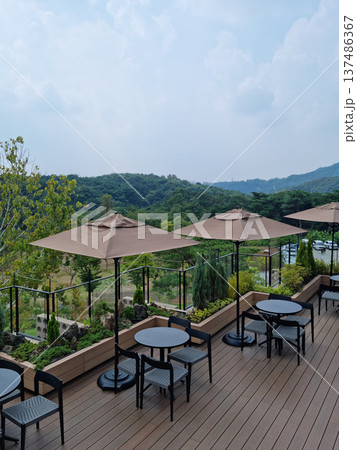 It is an outdoor terrace cafe. 137486367