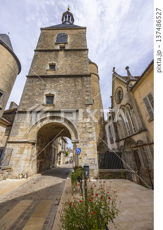 Avallon clock tower archway on Grande Rue Aristide Briand Avallon clock tower archway on Grande Rue Aristide Briand 137486527