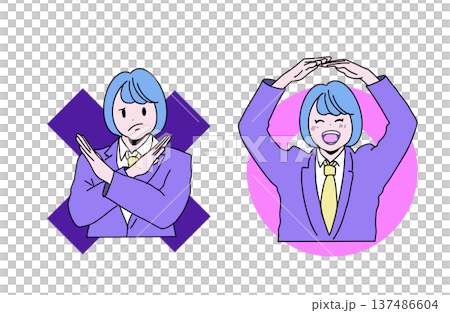 一組高中女生擺姿勢的插圖,她們身上有標記和十字,用於測驗和測試。手繪素材 一組高中女生擺姿勢的插圖,她們身上有標記和十字,用於測驗和測試。手繪素材 137486604