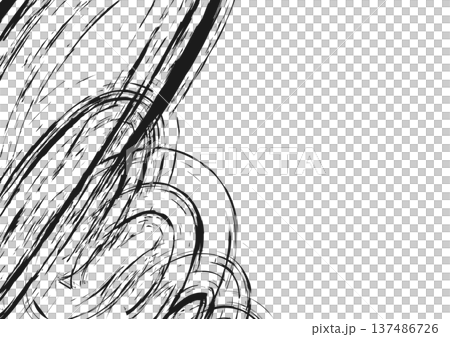 A dynamic curved background of Japanese modern black ink that embodies passion, energy, art, creativity and perfection. 137486726