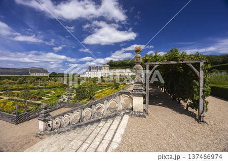 CHATEAU DE VILLANDRY formal Renaissance gardens and historic architecture CHATEAU DE VILLANDRY formal Renaissance gardens and historic architecture 137486974