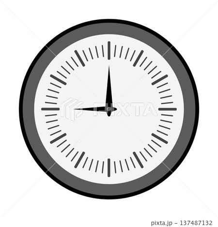 Monochrome clock dial with minimal numbers classic time measurement design Monochrome clock dial with minimal numbers classic time measurement design 137487132