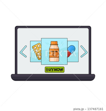illustration of pharmacy online shop illustration of pharmacy online shop 137487181