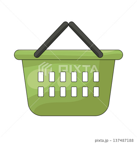 illustration of shopping basket illustration of shopping basket 137487188