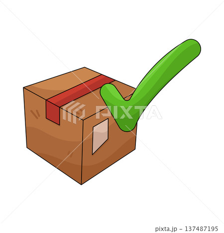 illustration of approved package illustration of approved package 137487195