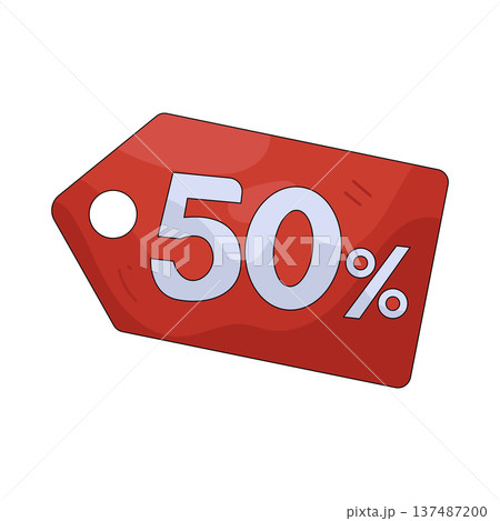 illustration of discount tag illustration of discount tag 137487200