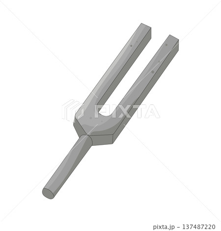 illustration of tuning fork 137487220