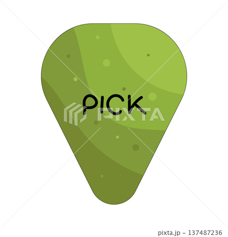 illustration of guitar pick 137487236