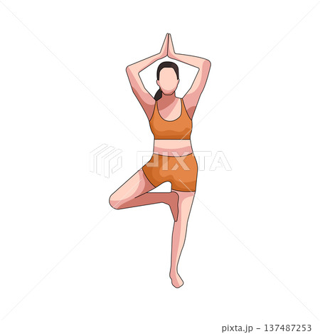illustration of Tree pose 137487253