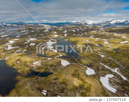 Mountains landscape. Norwegian route Sognefjellet Mountains landscape. Norwegian route Sognefjellet 137487519