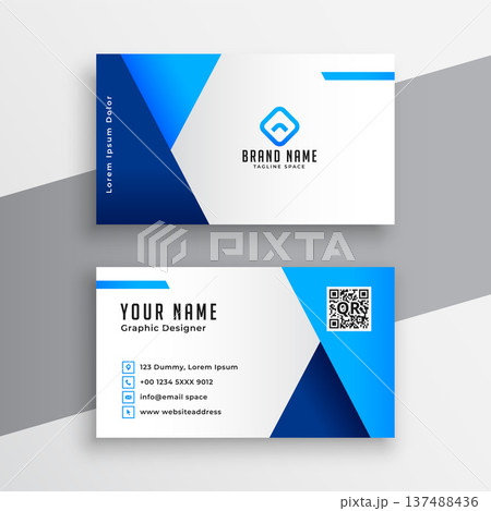 simple and clean visiting card template in geometric style simple and clean visiting card template in geometric style 137488436