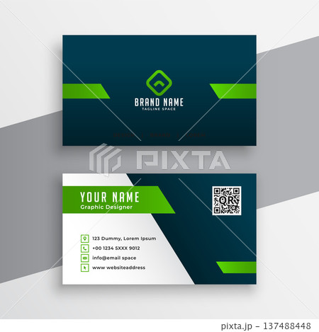 stylish and elegant business card template for individual details 137488448
