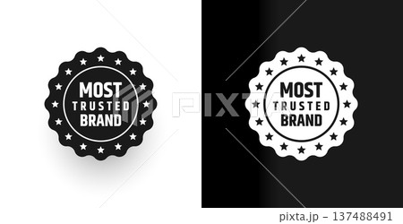 white black most trusted reliable brand sticker in set 137488491