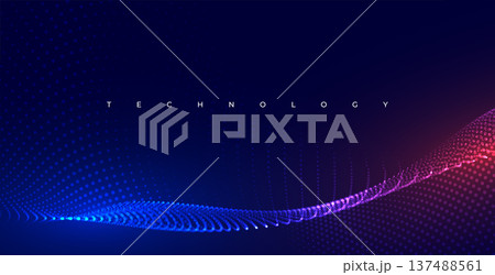 blue pink digital tech network dotted particle banner blue pink digital tech network dotted particle banner 137488561