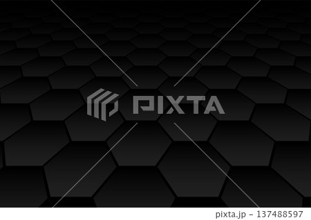 dark black hexagonal shape perspective background design dark black hexagonal shape perspective background design 137488597