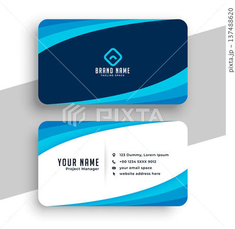 elegant business card layout for corporate identity elegant business card layout for corporate identity 137488620