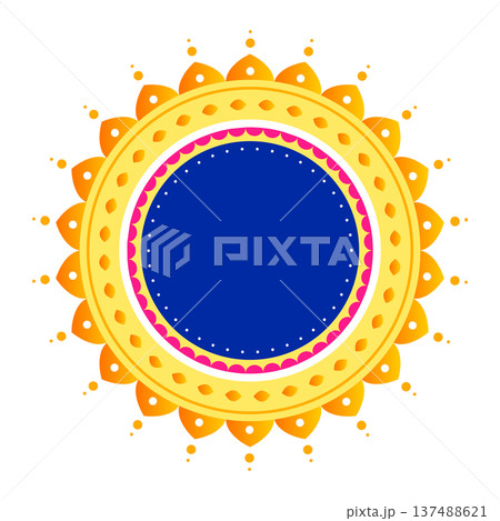 elegant circular mandala rangoli in indian art 137488621