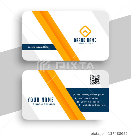elegant and clean business visiting card template for a professional look elegant and clean business visiting card template for a professional look 137488623