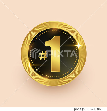 golden number one victory reward medal design golden number one victory reward medal design 137488695