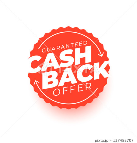 guaranteed cashback service offer tag template design guaranteed cashback service offer tag template design 137488707