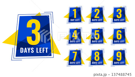 hurry up days left badge template for limited time promotion 137488745