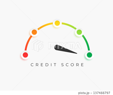 modern style credit score indicator for customer feedback 137488797