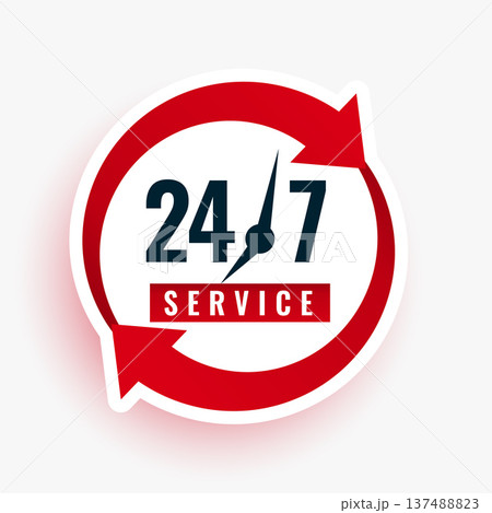24 hours 7 days always open helpdesk sticker design 24 hours 7 days always open helpdesk sticker design 137488823