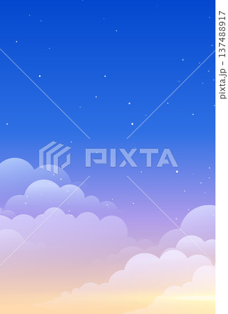 beautiful dreamy night cloudy sky background 137488917