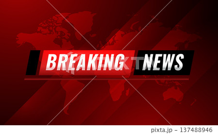 breaking news header world map banner for global broadcast breaking news header world map banner for global broadcast 137488946