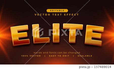 editable golden elite text effect style mockup 137489014