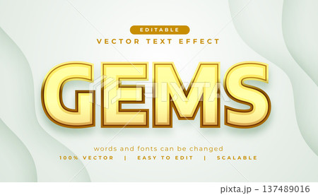 editable text effect with golden gems lettering 137489016