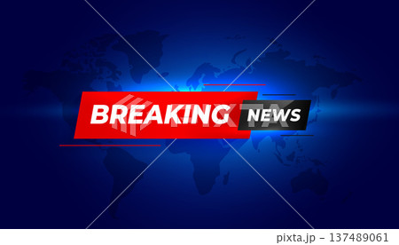 global breaking news reporting background with world map design global breaking news reporting background with world map design 137489061