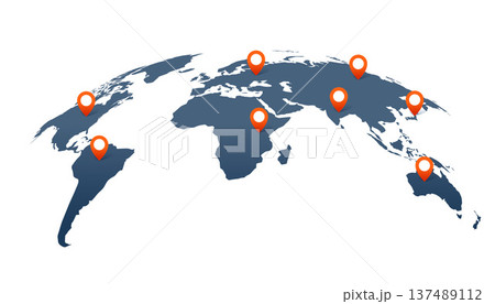 isolated 3d globe map with location icon vector design isolated 3d globe map with location icon vector design 137489112