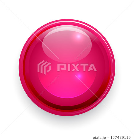isolated pink glossy badge button for ui interface isolated pink glossy badge button for ui interface 137489119