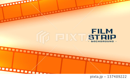 showtime cinema background with vintage film strip design 137489222