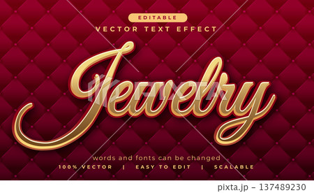 stylish golden jewelry lettering text effect mockup 137489230