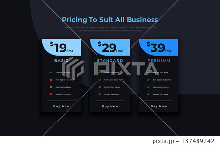 three option pricing chart table template in dark theme three option pricing chart table template in dark theme 137489242