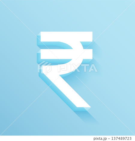 3d style indian inr rupee symbol background for future financial transaction 137489723